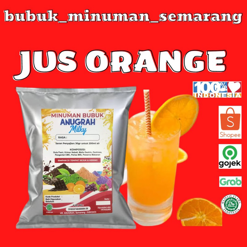 

Bubuk Minuman Jus Orange Jus Jeruk Bening Campuran Teh 1kg