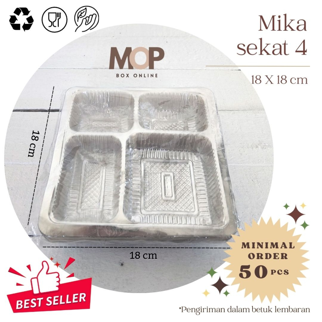 Mika Sekat 18x18 Mika 20x20 Mika 22x22 Mika Kotak Nasi Mika Putih Susu
