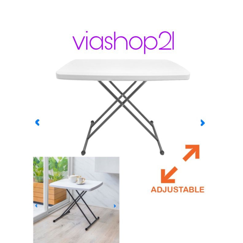 Krisbow meja lipat/meja adjustable putih