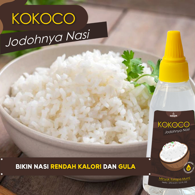 

KOKOCO JODOHNYA NASI 3BOTOL-PREMIUM VCO Virgin Coconut OIL-BIKIN NASI RENDAH GULA DIABETES