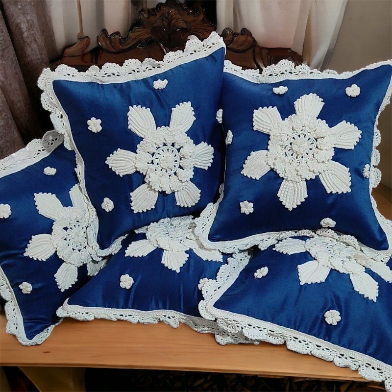 Sarung bantal kursi sofa premium 40x40 rajutan handmade