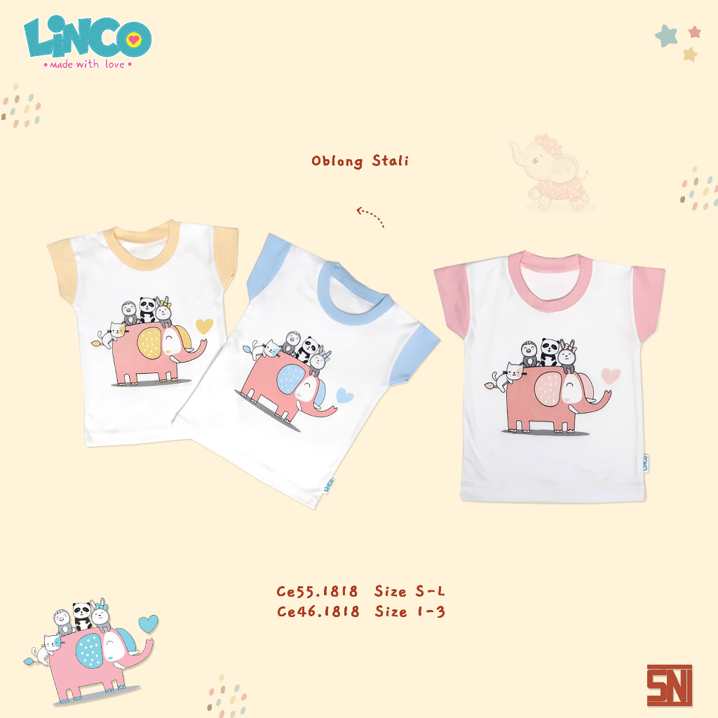 LINCO Oblong Stali Cewek / Kaos Anak 1-3 tahun CE46