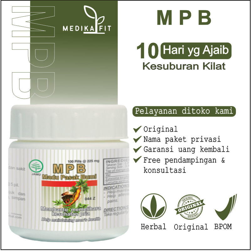ORIGINAL Obat Jamu Herbal Kuat Pria Kapsul Madu Pasak Bumi Obat Kesuburan, Penambah Jumlah Sperma, P