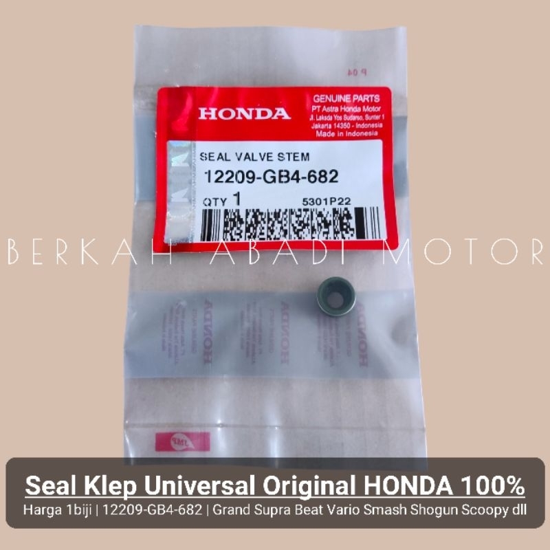 [ORI 100%] Seal Klep Grand Supra Beat Vario ORIGINAL HONDA | 12209-GB4-682 Oil Sil Scoopy Smash ASLI