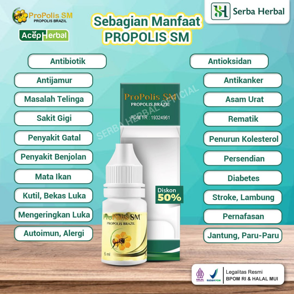 Propolis SM - Obat Ketombe rambut, Obat ketombe berkerak, Obat tetes ketombe bersisik, Obat anti ketombe, Obat ketombe parah, Obat penghilang ketombe , Obat psoriasis kulit kepala, Obat borok kulit kepala - 6 ml