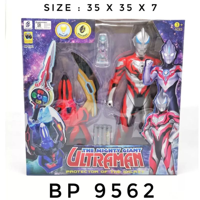 Mainan Anak Robot The Mighty Giant Aultraman/Ultraman Set dengan Senjata BP9562