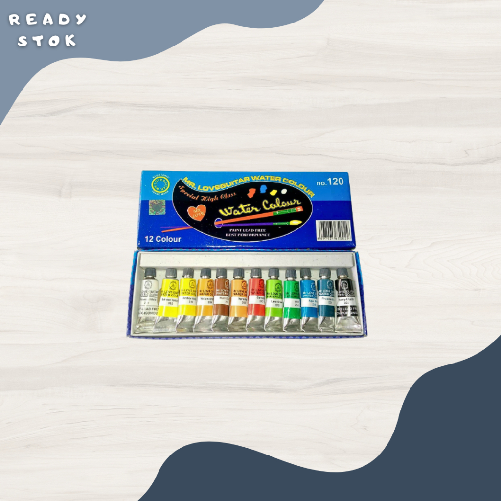 

CAT AIR / WATER COLOUR NO,111 / NO.120 MR.LOVEGUITAR / WATER COLOURS 6ML SET-12 FABER CASTELL