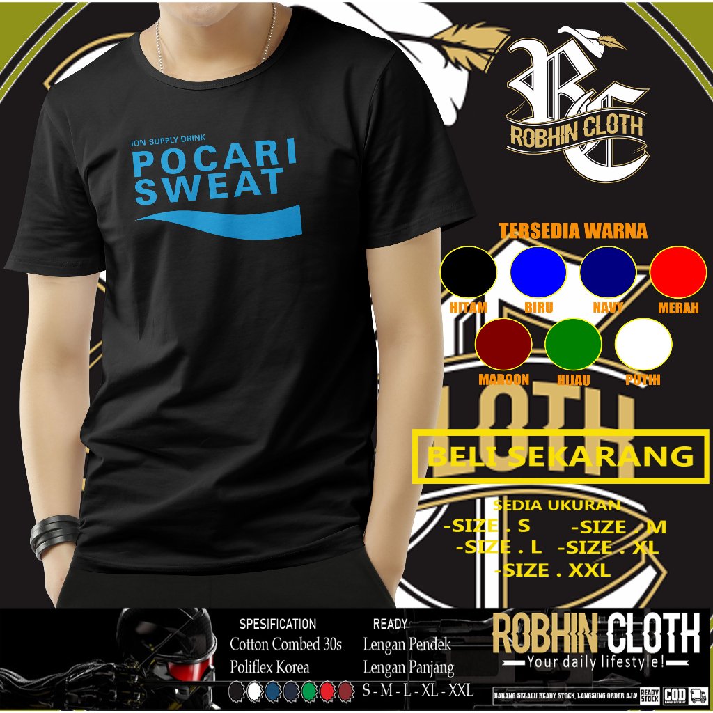 Kaos Baju Pocari Sweat Logo Kaos Distro