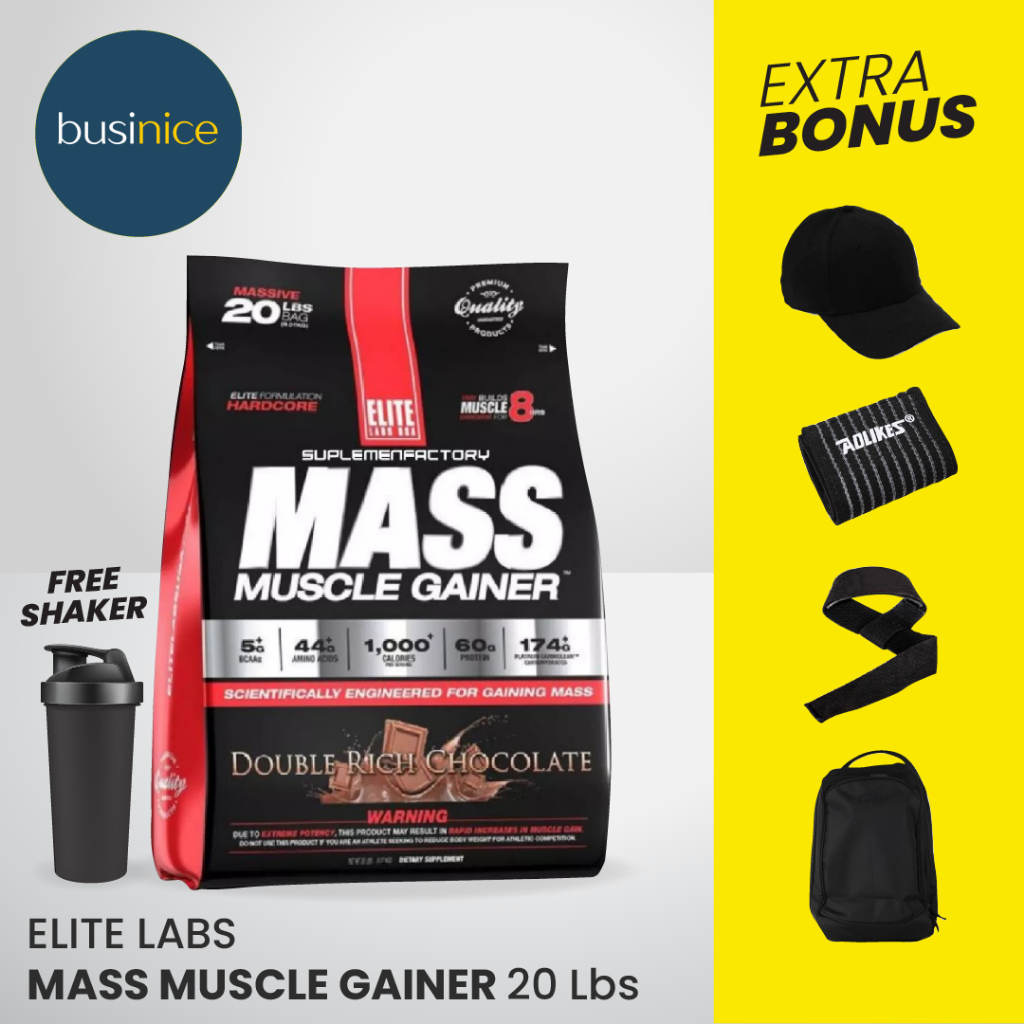 Elite Labs Mass Muscle Gainer 20 Lbs Weight Gainer 20Lbs