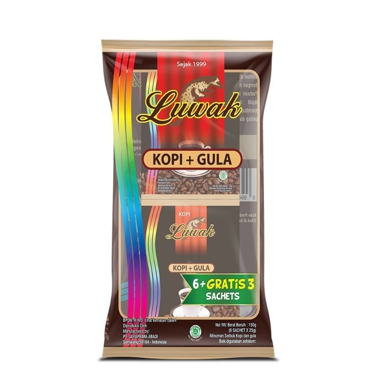 

Luwak hitam kemasan 25gr (18pcs)