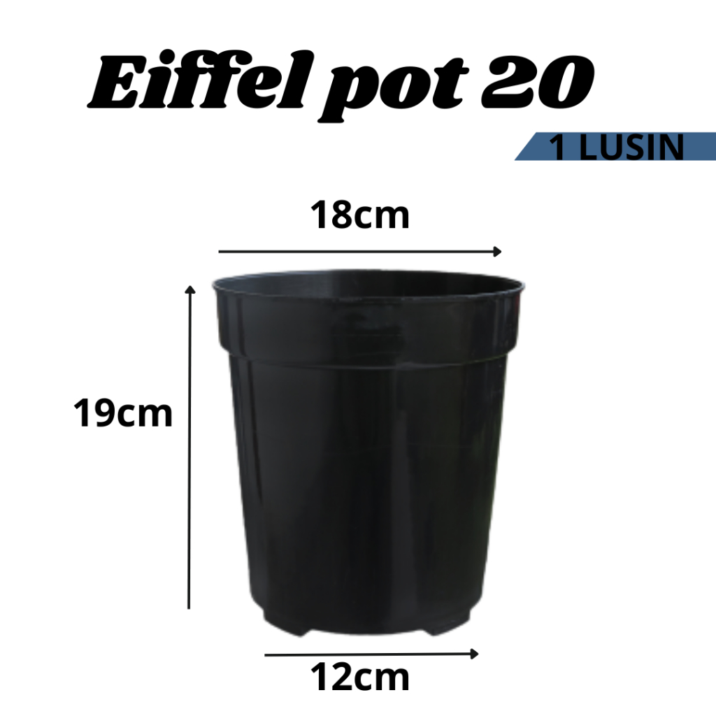 Eiffel pot 20 1 lusin pot tanaman diameter 18cm