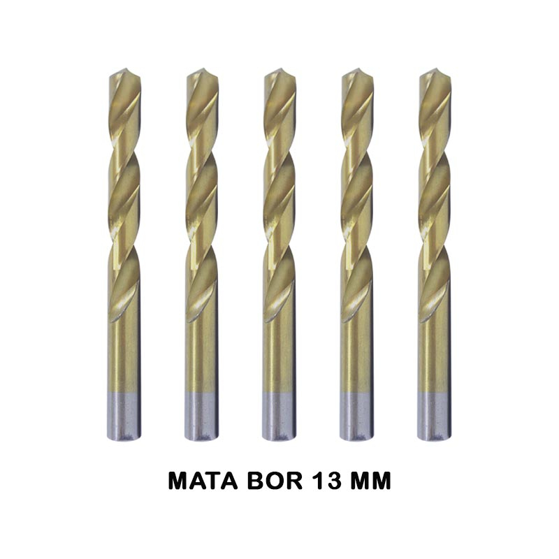 EELIC HSS-13MM Isi 5 pcs Mata bor besi ukuran 13 mm ujung mata bor runcing