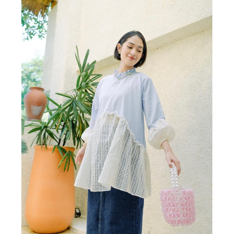 [NEW] Melody Blouse Soft Blue by Haideeorlin