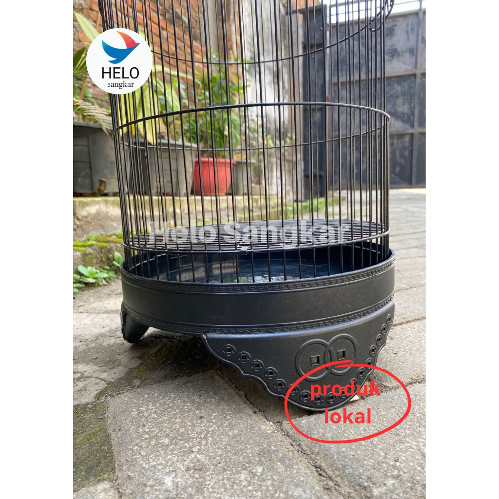 Tebok Pleci Hitam Untuk Alas Wadah Sangkar Kandang Kurungan Tempat Burung Pleci Diameter 27cm.