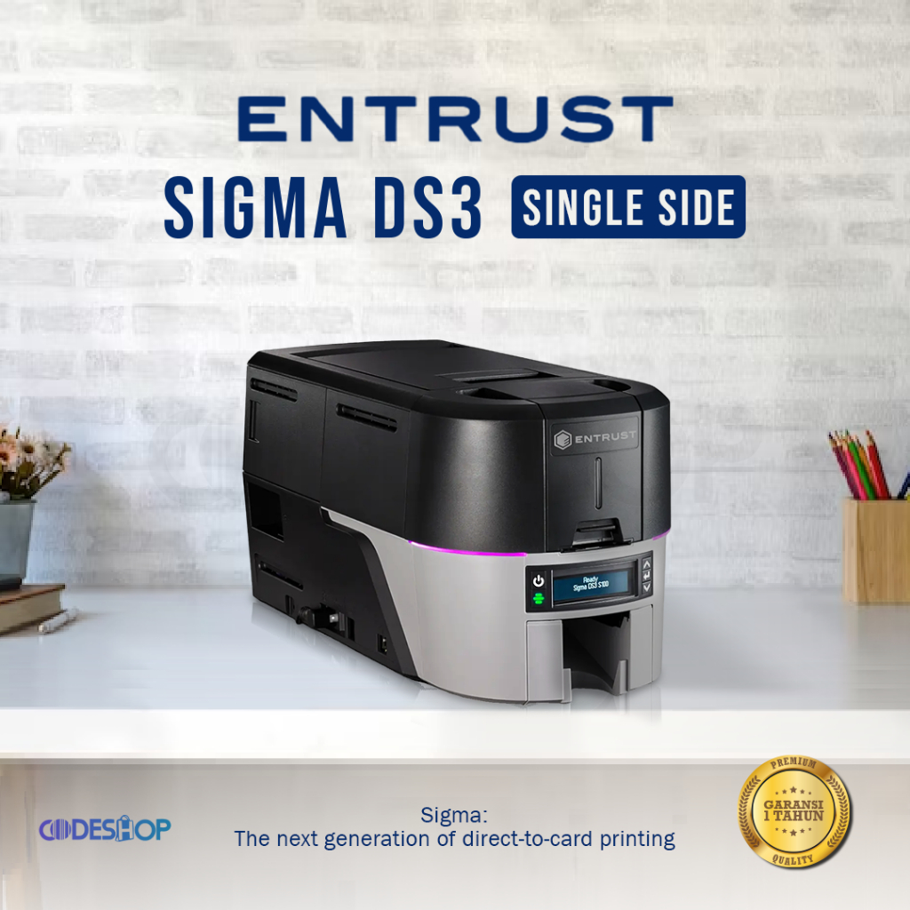 Printer Cetak Kartu PVC Single Side Entrust Sigma DS3