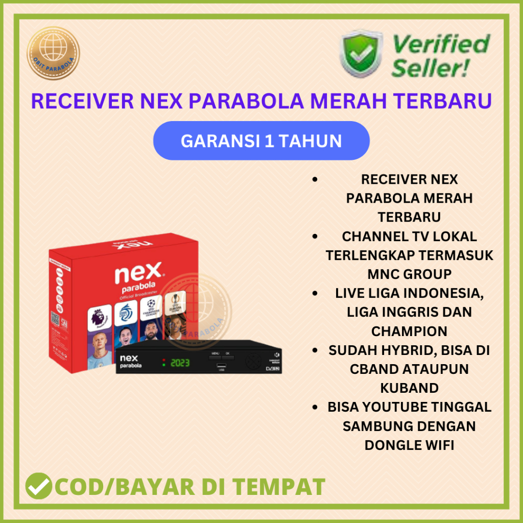NEX PARABOLA RECEIVER NEX PARABOLA MERAH