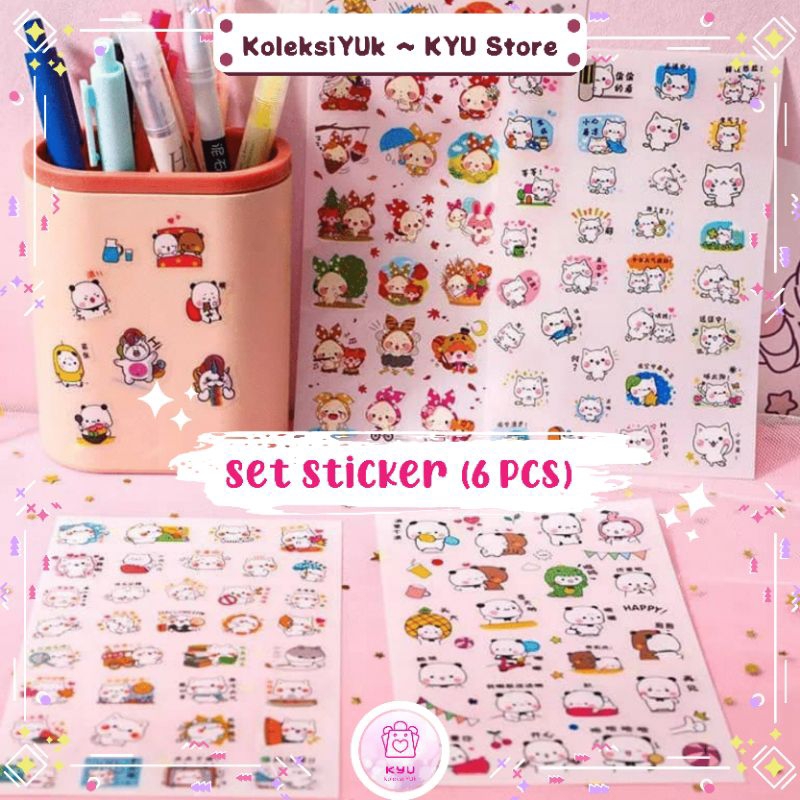 

[KYU A] STICKER SET KARAKTER (6 LEMBAR) STICKER LUCU