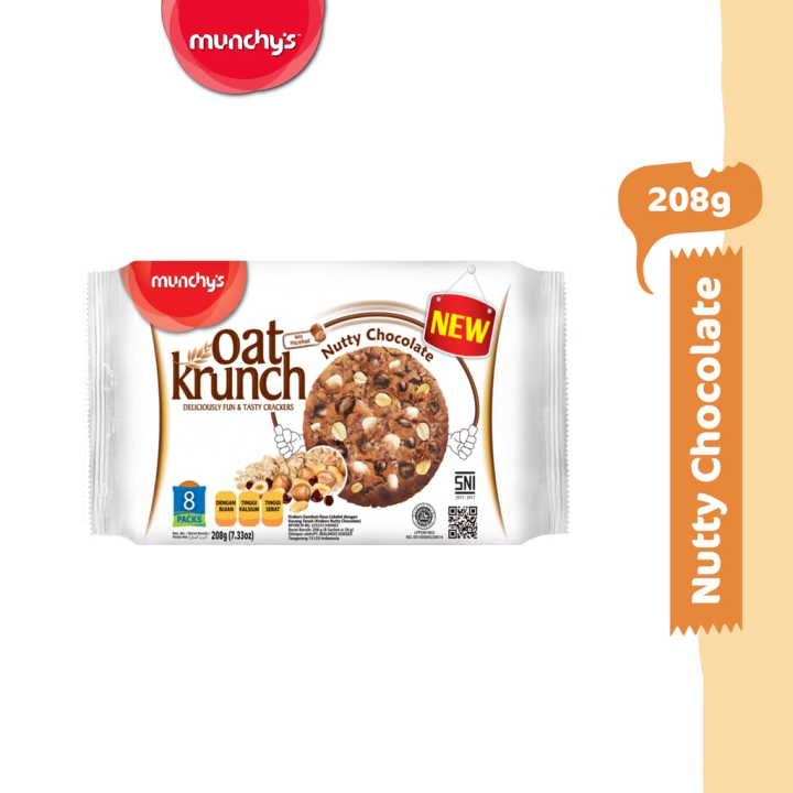 

[208 Gram] Munchy's Oat Krunch Nutty Chocolate 208 gr