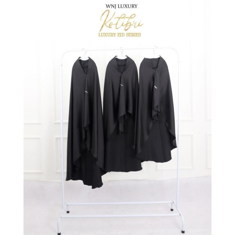Khimar Kolibri Luxury Ied Series 2023 By WNJ Wanoja Bahan Material Silk Premium Teksture Lembut Flow