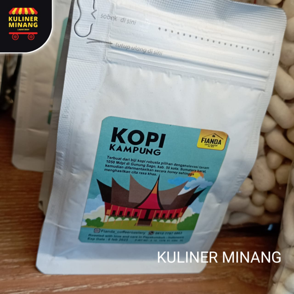 

Kopi Kampung Original Minang Oleh Oleh Cemilan Makanan Payakumbuh Padang Khas Pariaman Jajanan urang awak Snack Kuliner Minang Kabau Murah Gurih Renyah Spicy Resmi 100% Halal Original AX01