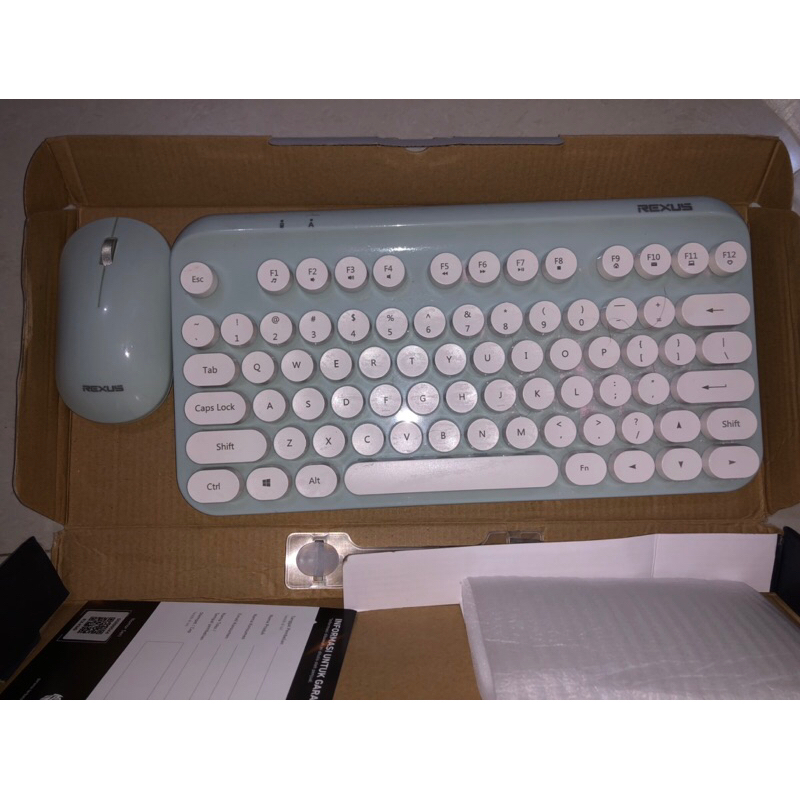 Preloved Wireless Keyboard Mouse Rexus Bekas
