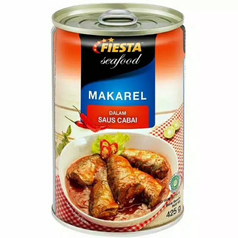 

ikan Makarel saus cabe 425 g kaleng besar