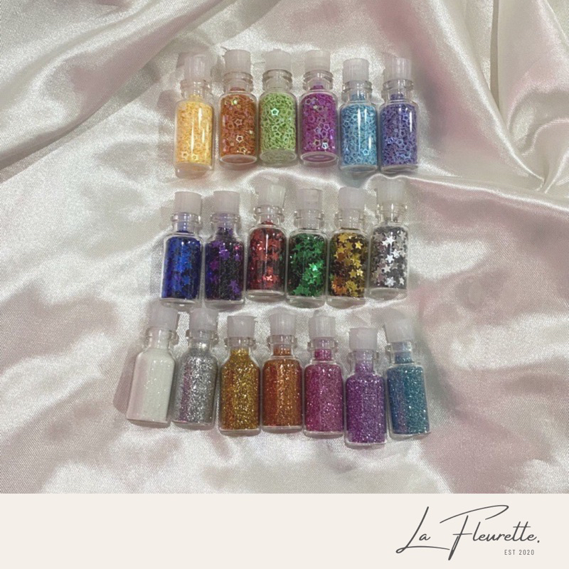 Serbuk glitter/bubuk glitter/glitter bubuk/payet bintang/payet glitter sequin resin kerajinan tangan