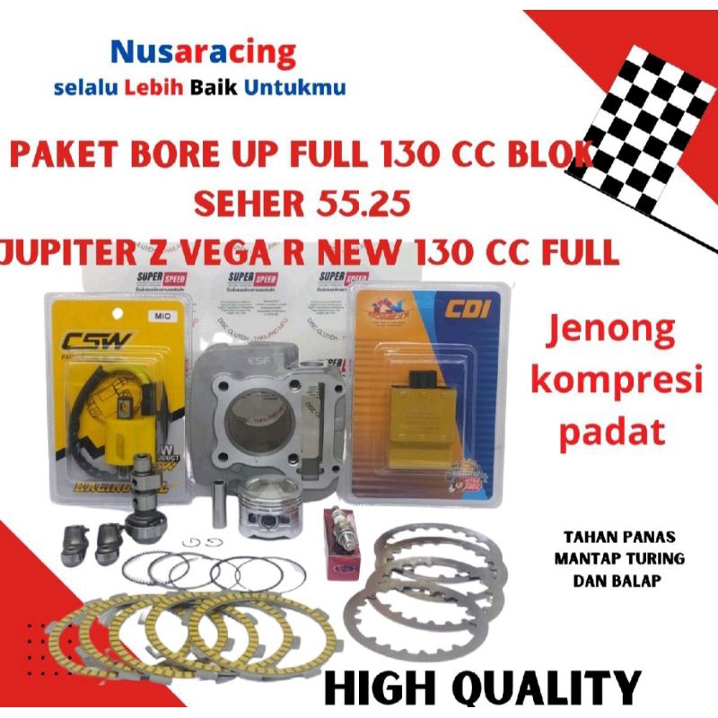 Blok Seher Bore Up 54-55.25mm Super Speed Thailand untuk Jupiter Z, Vega R, Crypton, dan Vega ZR