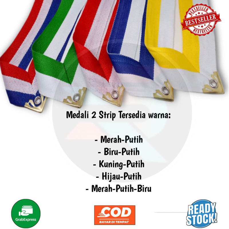 

TALI MEDALI PITA 2 STRIP SIAP PAKAI MURAH/3CM