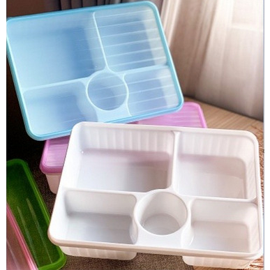 Kotak makan 5 sekat Lunch Box Ginza/Tempat Makan Anak/kotak Catering/Rantang Hajatan/Kotak Makan sek