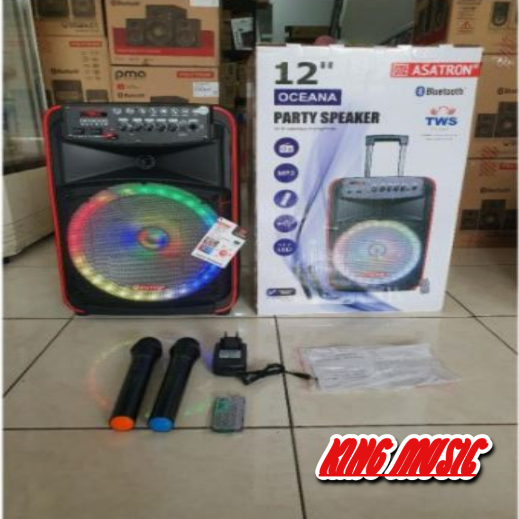 SPEAKER PORTABLE ASATRON 12 INCH MEETING ASATRON OCEANA 12INCH FREE 2 .
