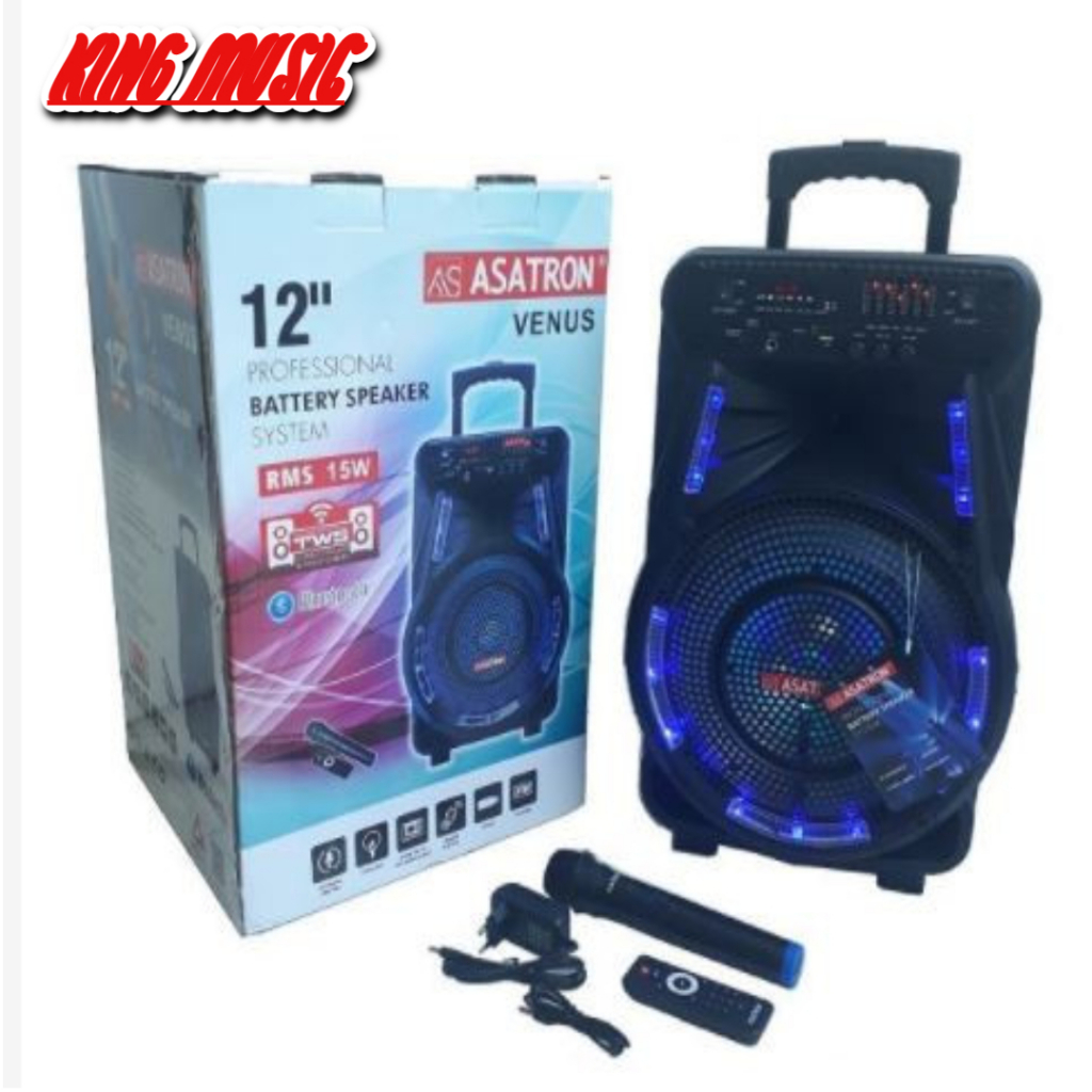 SPEAKER PORTABLE ASATRON VENUS HT 8880 UKM 12 INCH .