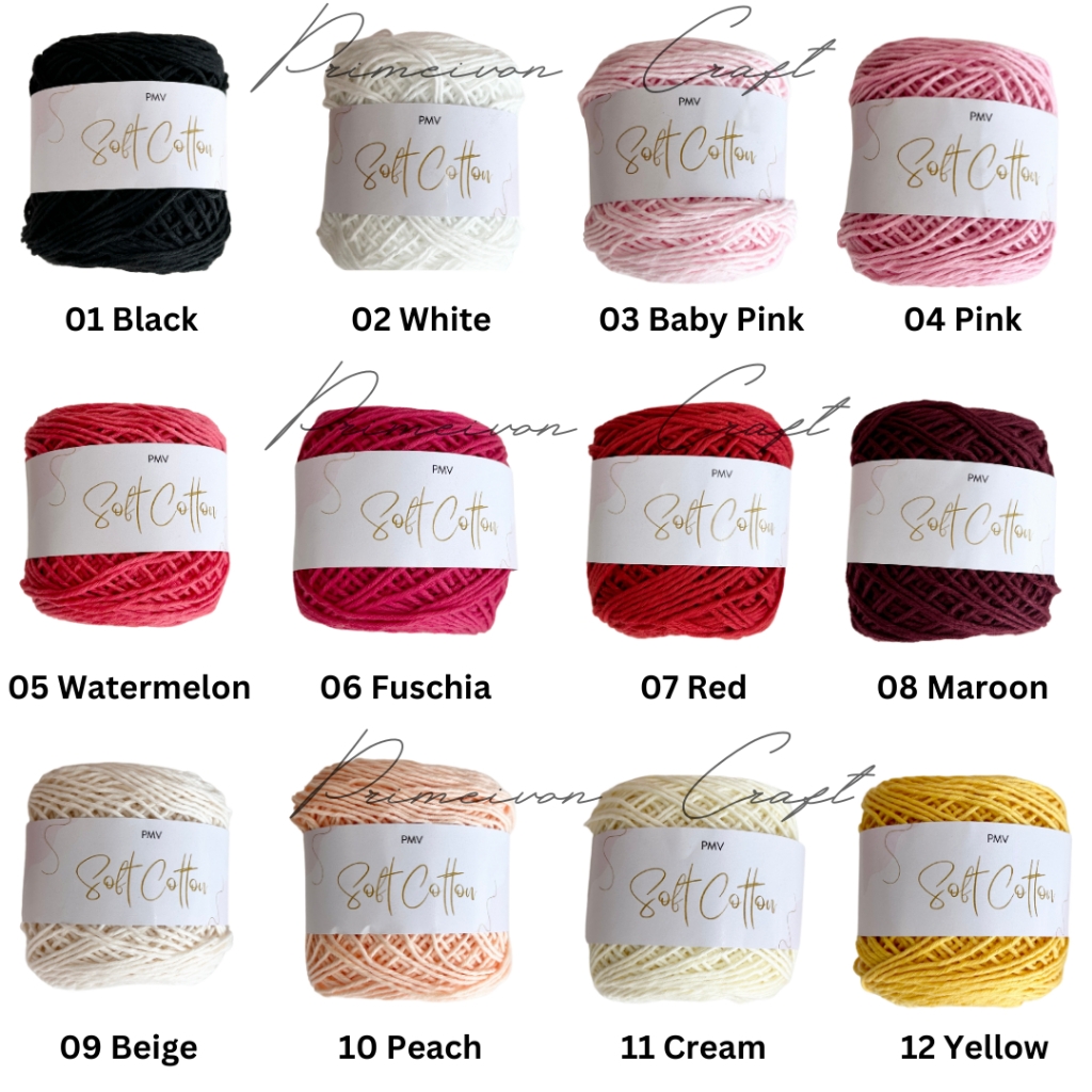 Benang rajut Soft Cotton BIG PLY SCB1