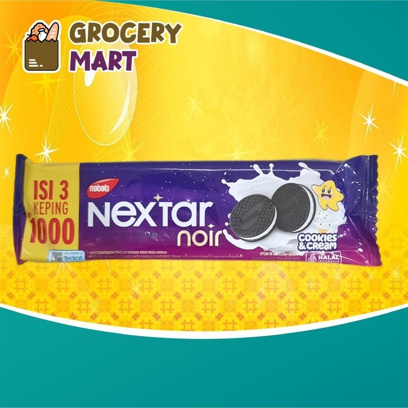 

Nextar Noir Cookies Sandwich Cookies&Cream 21gr -1Pcs