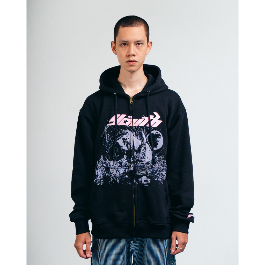 Roofair Zip Hoodie Black - Youth