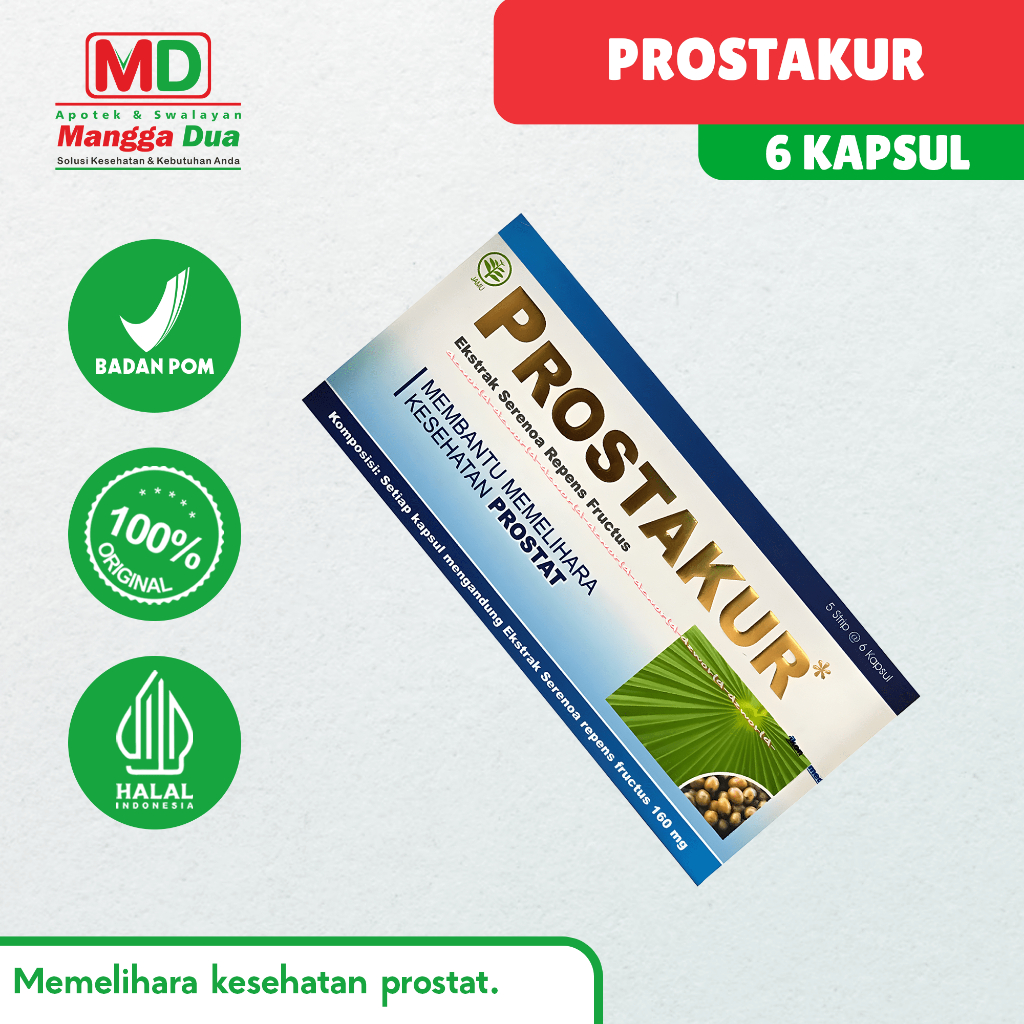 OBAT KESEHATAN PROSTAT PROSTAKUR 6 KAPSUL