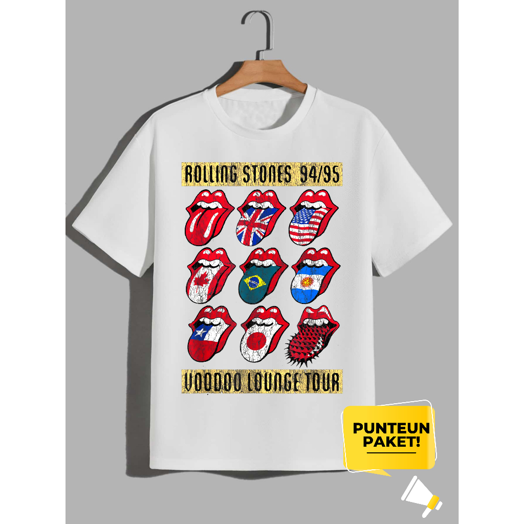 BAJU KAOS DISTRO THE ROLLING STONES TOUR 94/95
