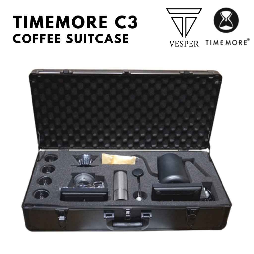 timemore coffee suitcase C3S / paket lengkap alat kopi set manual brew portable travel free koper