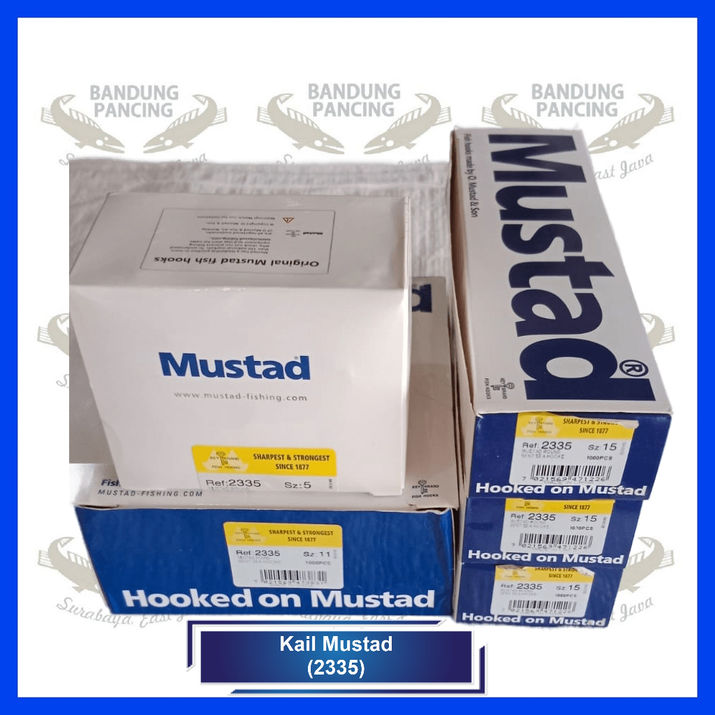 Mata Pancing Kail Mustad Round Bent Sea Hooks Tipe 2335 No 1 - 6