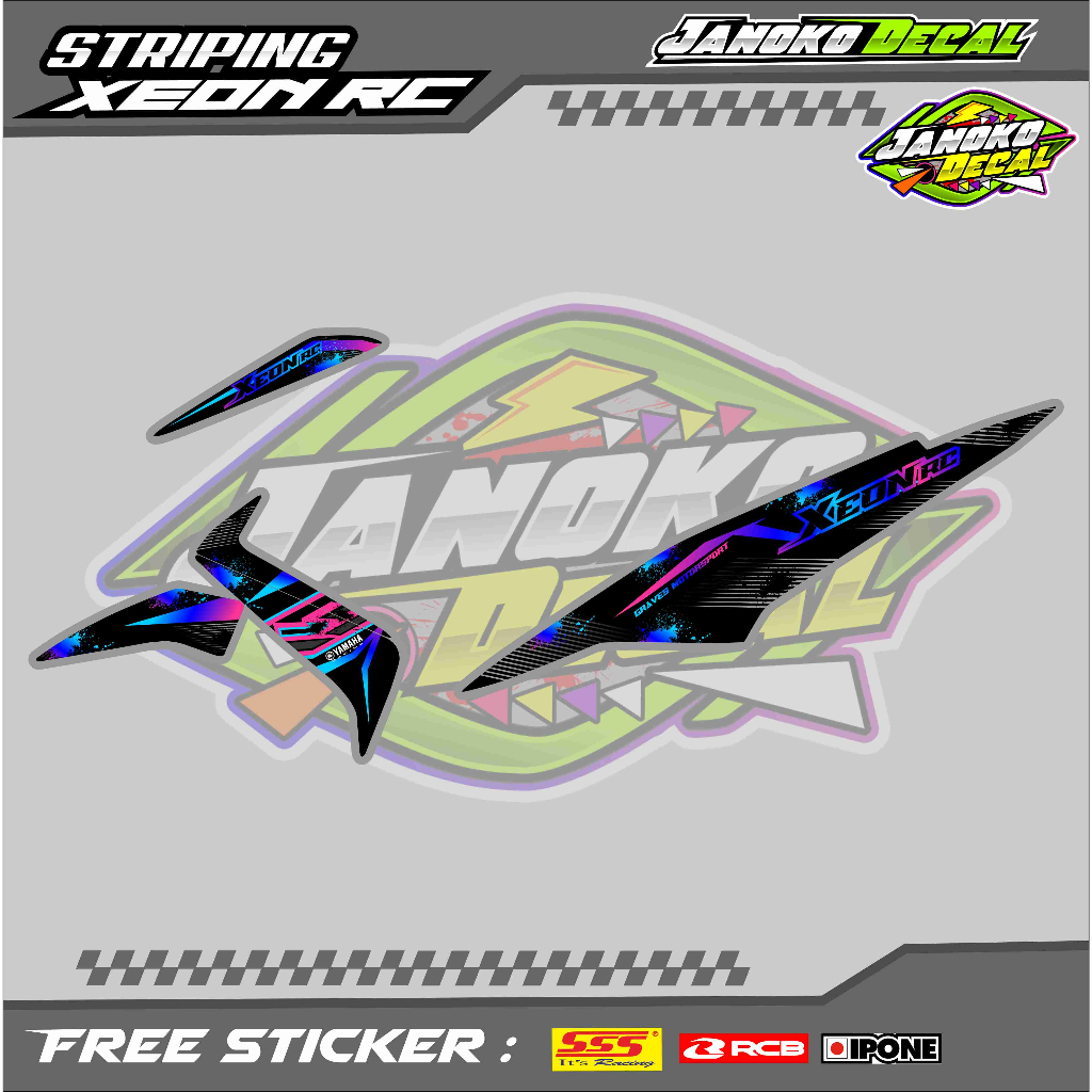 STRIPING VARIASI LIST YAMAHA XEON RC / STICKER VARIASI MOTOR XEON RC
