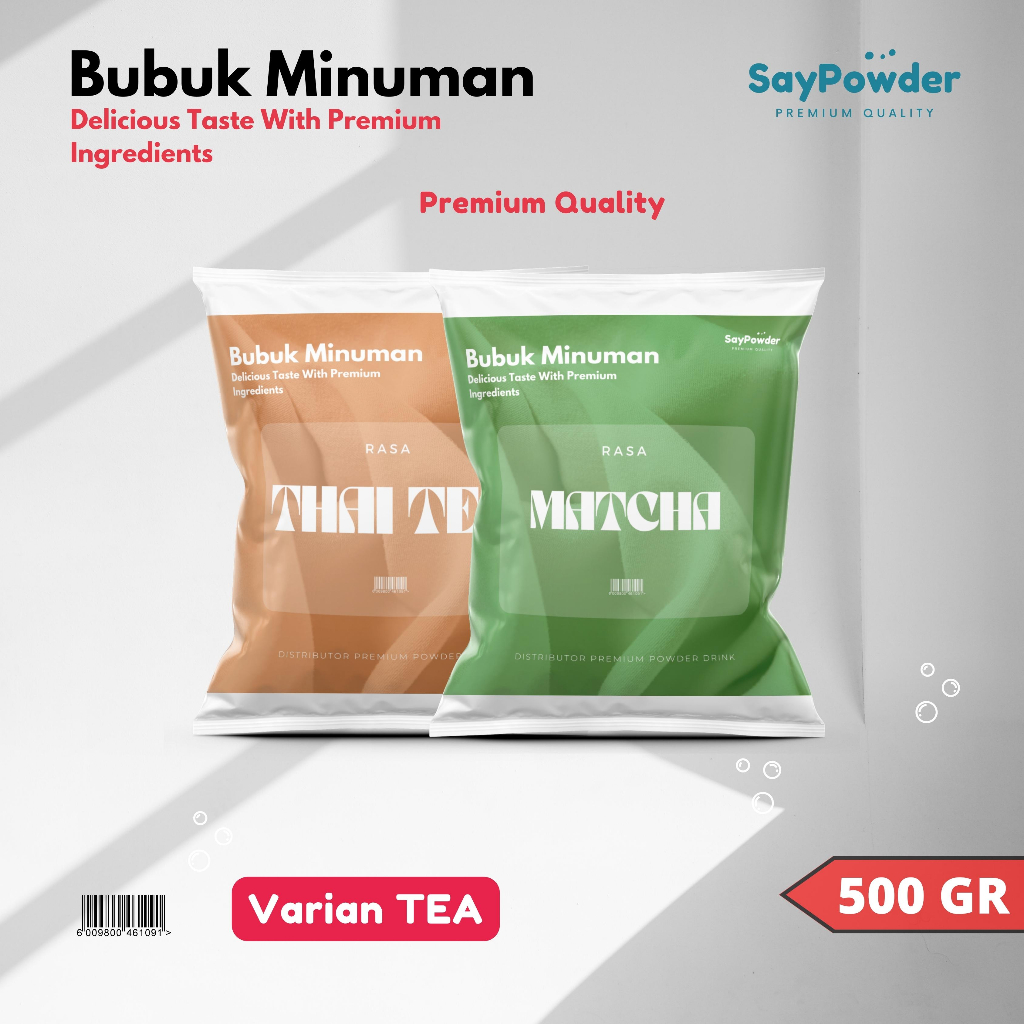 

bubuk minuman rasa tea 500gr serbuk minuman aneka rasa bubuk minuman kekinian powder minuman thai tea