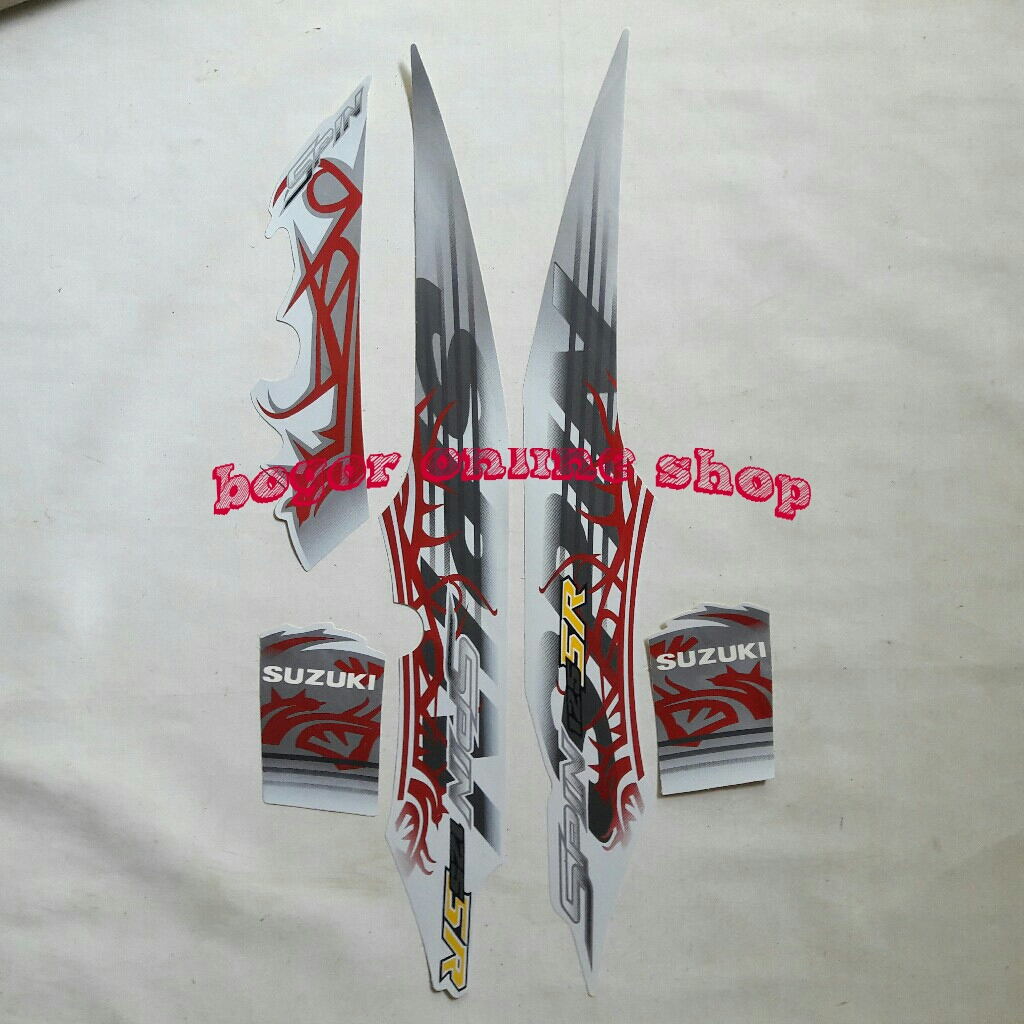 stiker motor spin sr 125 2010 putih