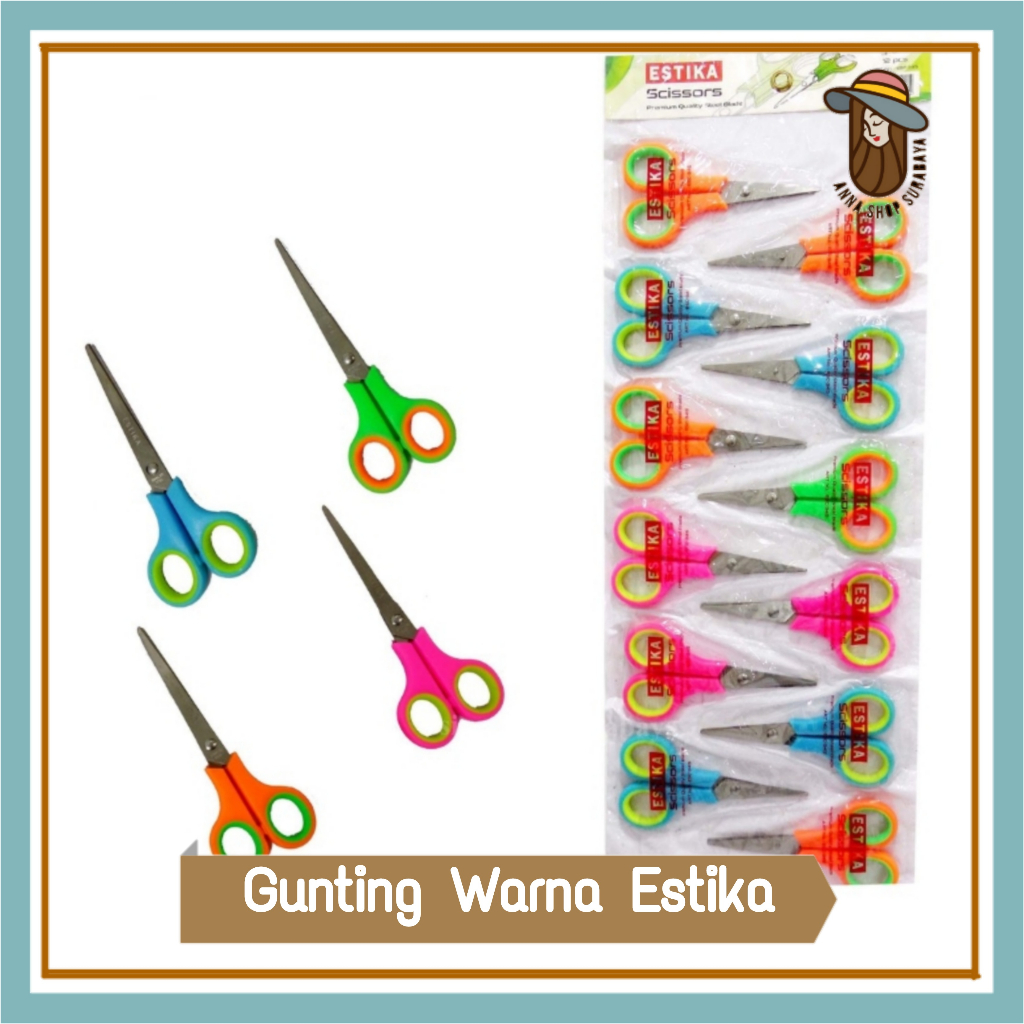 

Gunting Stainless Estika Kecil 4,5" ESC-345/Gunting Warna