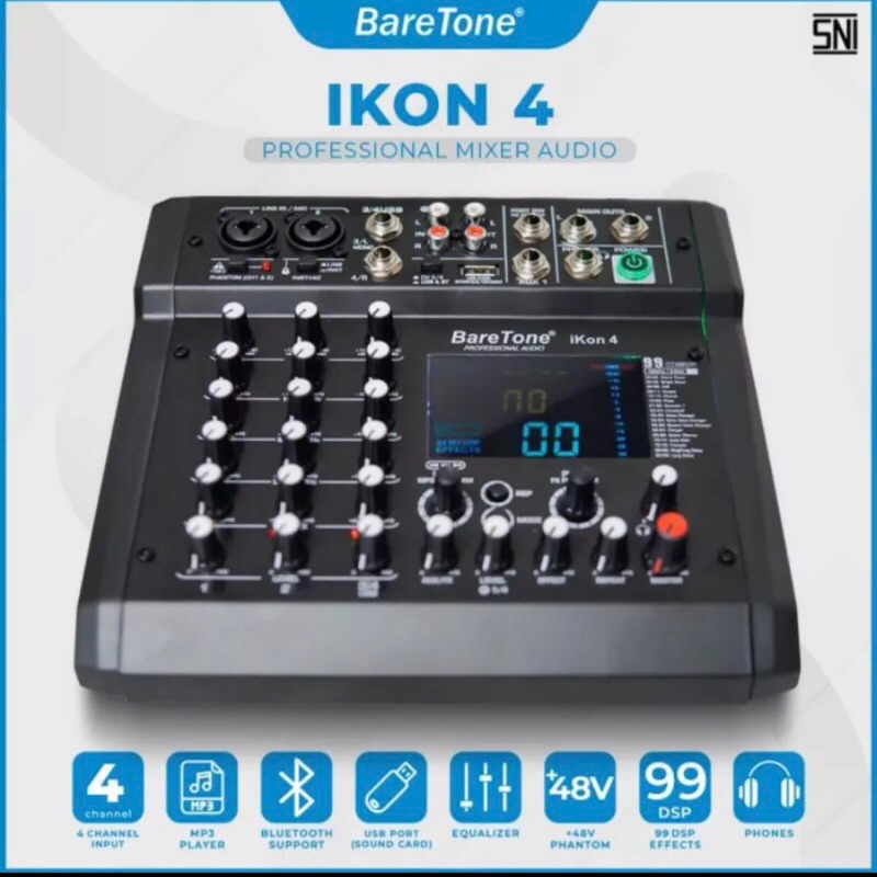 mixer audio baretone ikon 4 mixer baretone 4 chenel