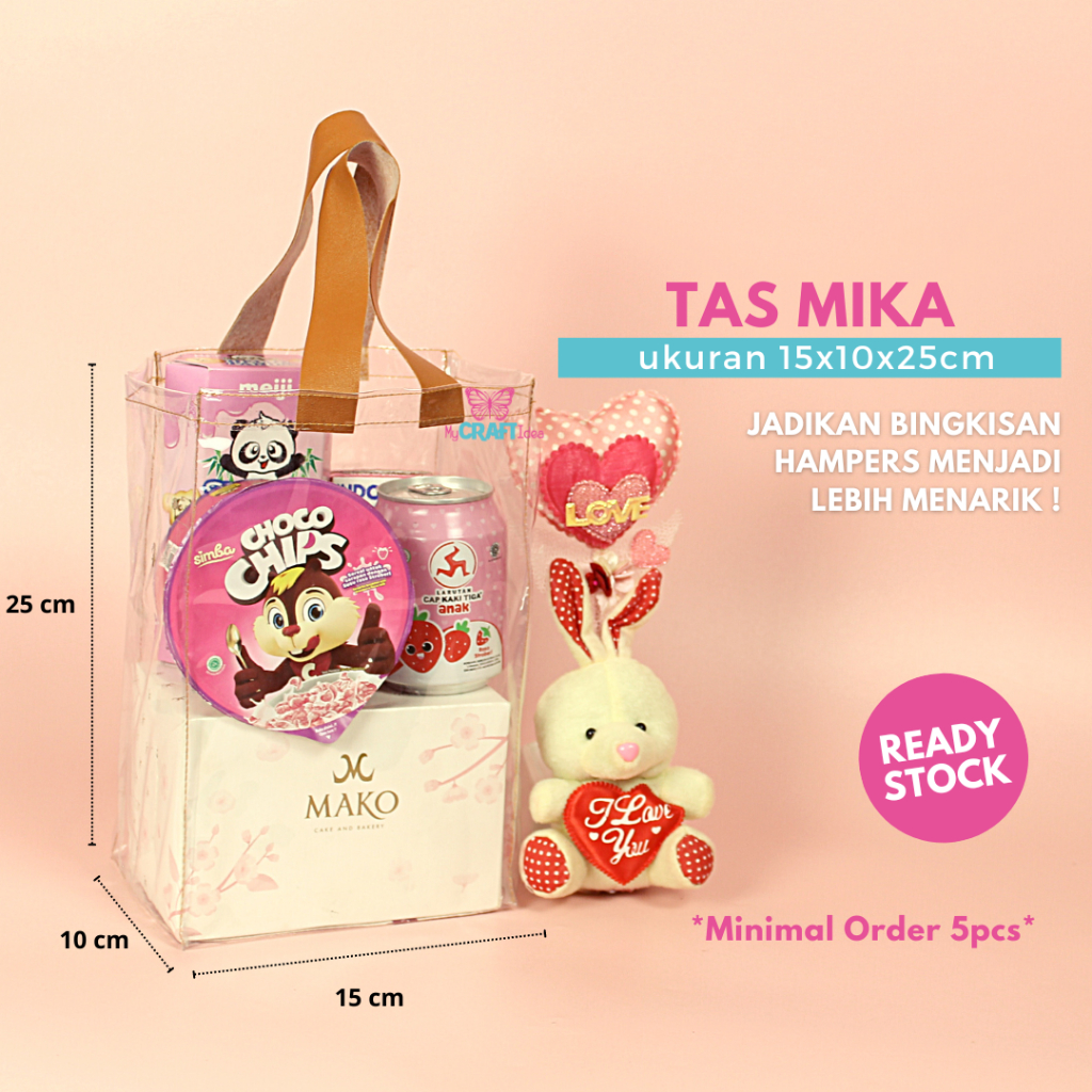 

Tas Mika 15x10x25 | MIN. ORDER 5 PCS | Tas Mika Ready Stok | Tas Mika PVC | Tas Souvenir Ultah | Tas Hajatan | Tas Mika Jahit