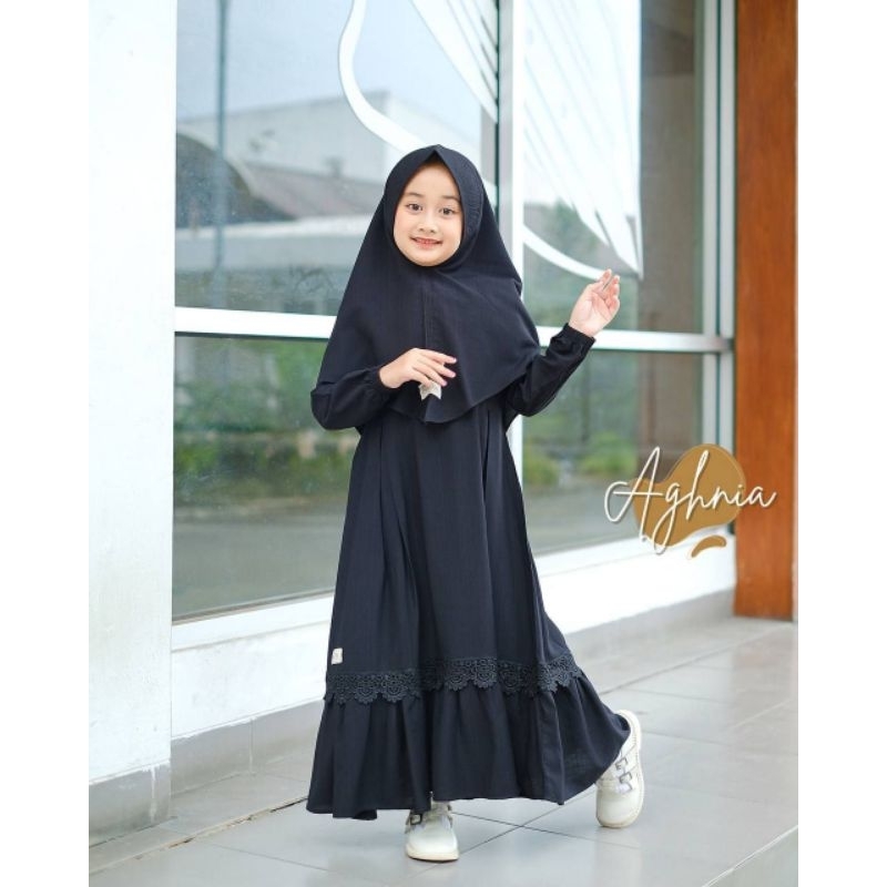 RECOMMENDED AGHNIA WHITE SERIES ARRIN GAMIS ANAK BALITA REMAJA CEWEK COUPLE PUTIH HITAM