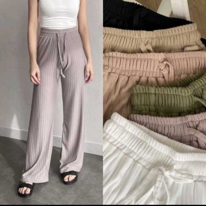 Celana Kulot Knit Tali Serut//Celana Kulot Knit Dewasa//Kulot Knit Hornet