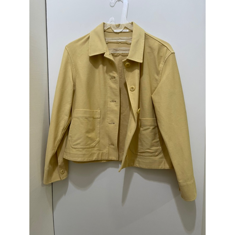 uniqlo jaket wanita - jersey relax jacket Yellow