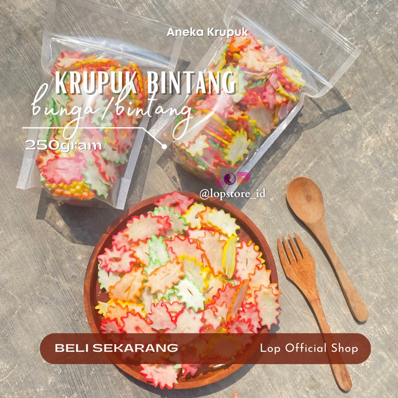 

Kerupuk Bunga/Kerupuk Bintang 250gram Mentah