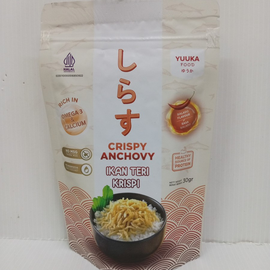 

Snack Yuuka Crispy Anchovy Balado 30 gr